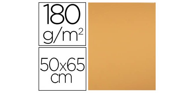 Cartulina liderpapel 50x65 cm 180 gr avellana paquete de 25 hojas