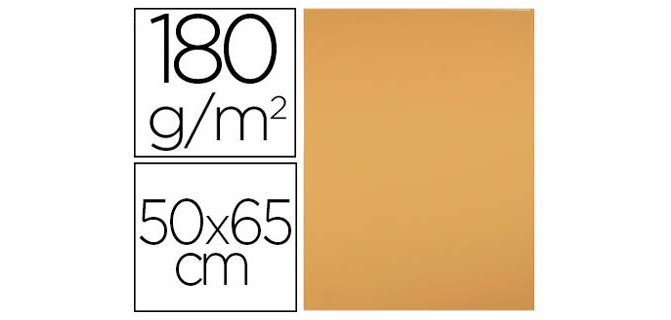 Cartulina liderpapel 50x65 cm 180 gr avellana paquete de 25 hojas
