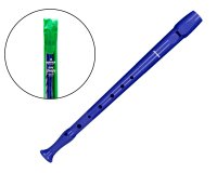 Flauta hohner 9508 color azul funda verde y transparente