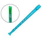 Flauta hohner 9508 color celeste funda verde y transparente