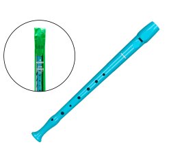 Flauta hohner 9508 color celeste funda verde y transparente
