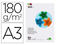 Cartulina liderpapel a3 180g/m2 10 colores surtidos paquete 100 hojas
