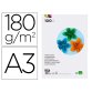 Cartulina liderpapel a3 180g/m2 10 colores surtidos paquete 100 hojas