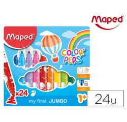 Rotulador maped color peps early age jumbo caja de 24 colores