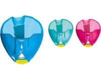 Sacapuntas maped plastico i-gloo 1 uso con deposito colores surtidos