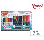 Set de dibujo maped mandalas 33 piezas colores surtidos