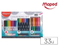 Set de dibujo maped mandalas 33 piezas colores surtidos
