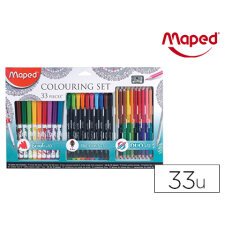 Set de dibujo maped mandalas 33 piezas colores surtidos