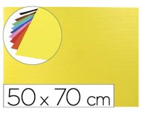 Goma eva ondulada liderpapel 50x70cm 2,2mm de espesor amarillo