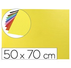 Goma eva ondulada liderpapel 50x70cm 2,2mm de espesor amarillo
