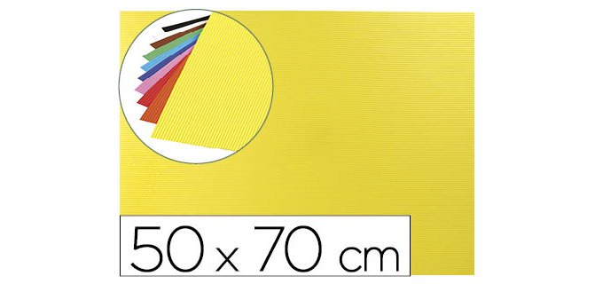 Goma eva ondulada liderpapel 50x70cm 2,2mm de espesor amarillo