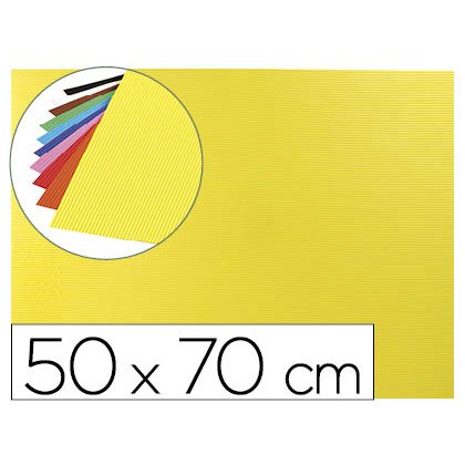 Goma eva ondulada liderpapel 50x70cm 2,2mm de espesor amarillo