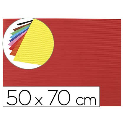 Goma eva ondulada liderpapel 50x70cm 2,2mm de espesor rojo