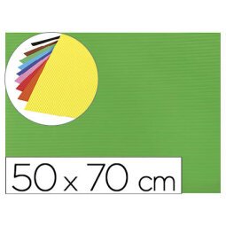 Goma eva ondulada liderpapel 50x70cm 2,2mm de espesor verde