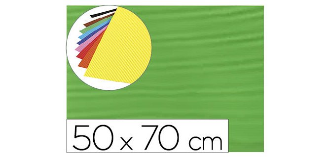 Goma eva ondulada liderpapel 50x70cm 2,2mm de espesor verde
