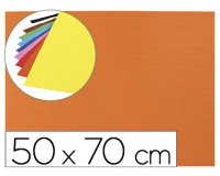 Goma eva ondulada liderpapel 50x70cm 2,2mm de espesor naranja