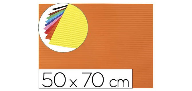 Goma eva ondulada liderpapel 50x70cm 2,2mm de espesor naranja