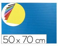 Goma eva ondulada liderpapel 50x70cm 2,2mm de espesor azul claro