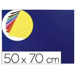 Goma eva ondulada liderpapel 50x70cm 2,2mm de espesor azul oscuro