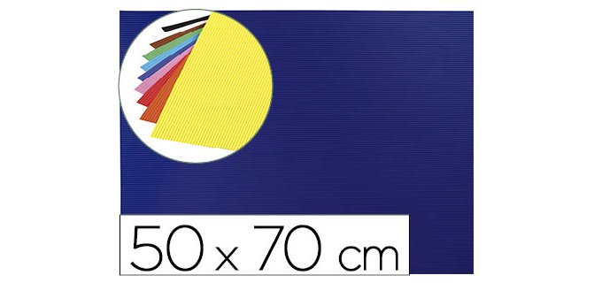 Goma eva ondulada liderpapel 50x70cm 2,2mm de espesor azul oscuro