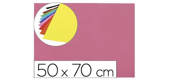 Goma eva ondulada liderpapel 50x70cm 2,2mm de espesor rosa
