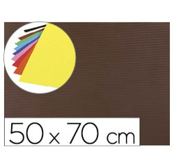 Goma eva ondulada liderpapel 50x70cm 2,2mm de espesor marron
