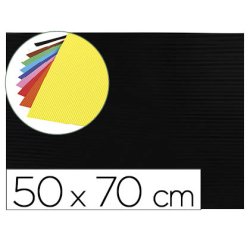 Goma eva ondulada liderpapel 50x70cm 2,2mm de espesor negro