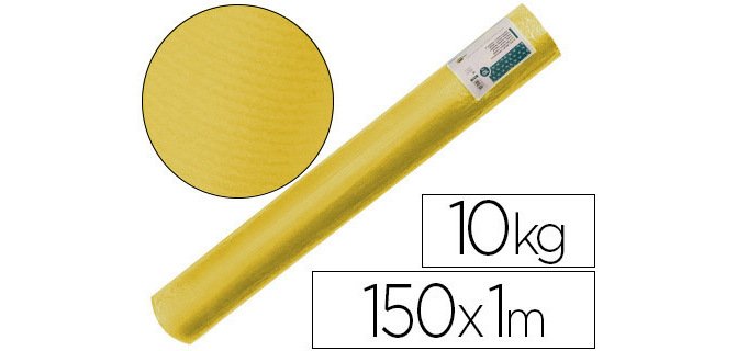 Papel kraft verjurado liderpapel amarillo ancho 1 m longitud 150 m gramaje 65 gr peso 10 kg