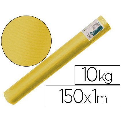 Papel kraft verjurado liderpapel amarillo ancho 1 m longitud 150 m gramaje 65 gr peso 10 kg