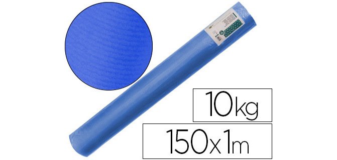 Papel kraft verjurado liderpapel azul ancho 1 m longitud 150 m gramaje 65 gr peso 10 kg