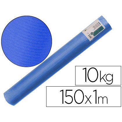 Papel kraft verjurado liderpapel azul ancho 1 m longitud 150 m gramaje 65 gr peso 10 kg