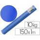 Papel kraft verjurado liderpapel azul ancho 1 mt longitud 150 mt gramaje 65 gr peso 10 kg