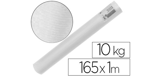 Papel kraft verjurado liderpapel blanco ancho 1 m longitud 165 m gramaje 60 gr peso 10 kg