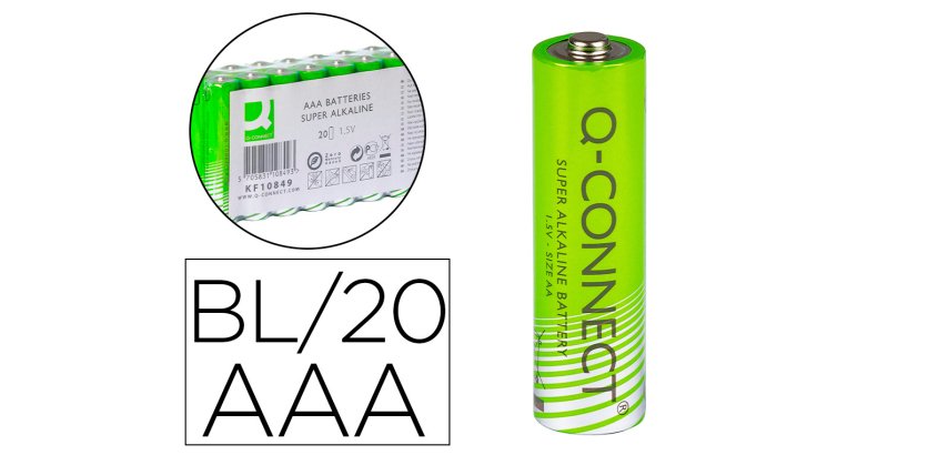 Pilas AAA q-connect- Blíster de 20