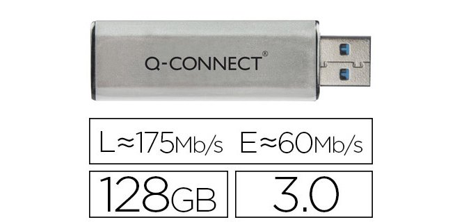 Memoria usb q-connect flash 128 gb 3.0