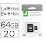 Memoria sd micro q-connect flash 64 gb clase 10 con adaptador