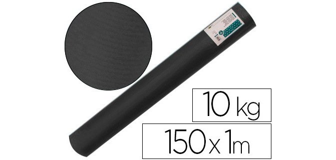 Papel kraft verjurado liderpapel negro ancho 1 m lomgitud 150 m gramaje 65 gr peso 10 kg