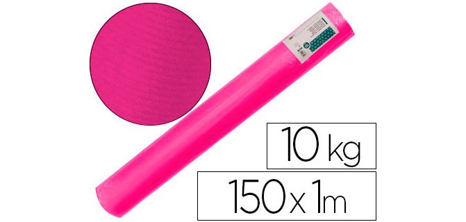 Papel kraft verjurado liderpapel fucsia ancho 1 m longitud 150 m gramaje 65 gr peso 10 kg