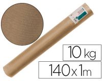 Papel kraft verjurado liderpapel marron ancho 1 m lomgitud 140 m gramaje 70 gr peso 10 kg