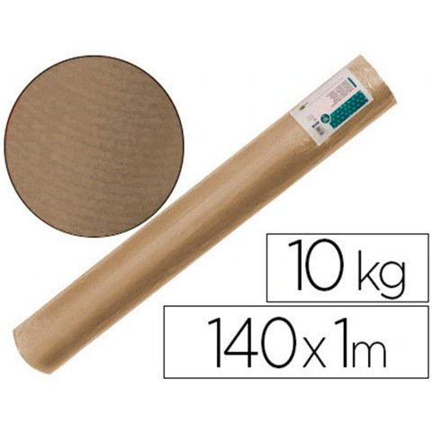 Papel kraft verjurado liderpapel marron ancho 1 m lomgitud 140 m gramaje 70 gr peso 10 kg