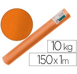 Papel kraft verjurado liderpapel naranja ancho 1 m longitud 150 m gramaje 65 gr peso 10 kg