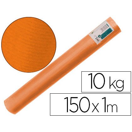 Papel kraft verjurado liderpapel naranja ancho 1 m longitud 150 m gramaje 65 gr peso 10 kg