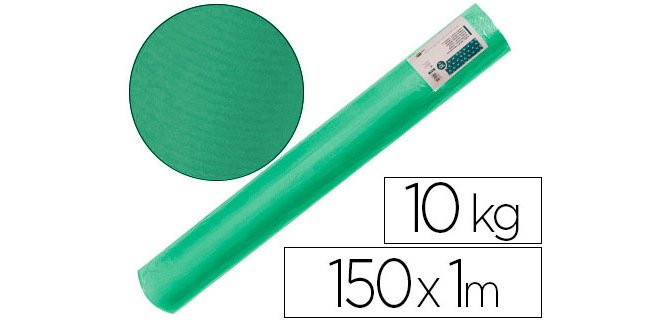 Papel kraft verjurado liderpapel verde musgo ancho 1 m longitud 150 m gramaje 65 gr peso 10 kg