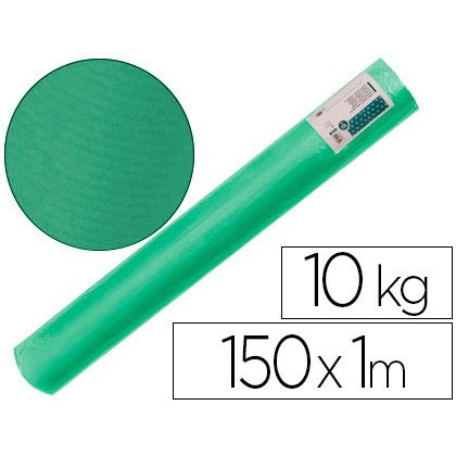 Papel kraft verjurado liderpapel verde musgo ancho 1 m longitud 150 m gramaje 65 gr peso 10 kg