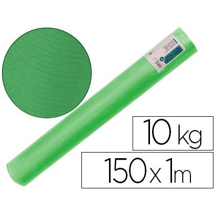 Papel kraft verjurado liderpapel verde ancho 1 m longitud 150 m gramaje 65 gr peso 10 kg