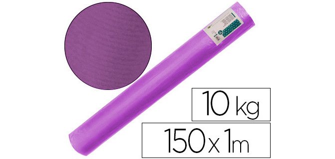 Papel kraft verjurado liderpapel violeta ancho 1 m lomgitud 150 m gramaje 65 gr peso 10 kg