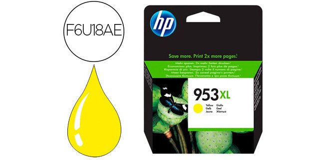 Ink-jet hp 953xl officejet pro 7730-7740/8710/8715 /8720/8725/8730/8740/ 8745 amarillo 1.450 paginas