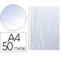 Funda multitaladro q-connect din a4 50 mc cristal bolsa de 10 unidades