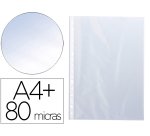 Funda multitaladro q-connect folio 80 mc cristal bolsa de 10 unidades