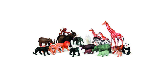 Juego miniland animales granja y selva 30 figuras